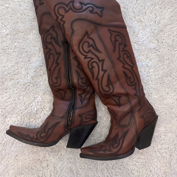 New Dan Post over the knee Leather Boots - Picture 3 of 11